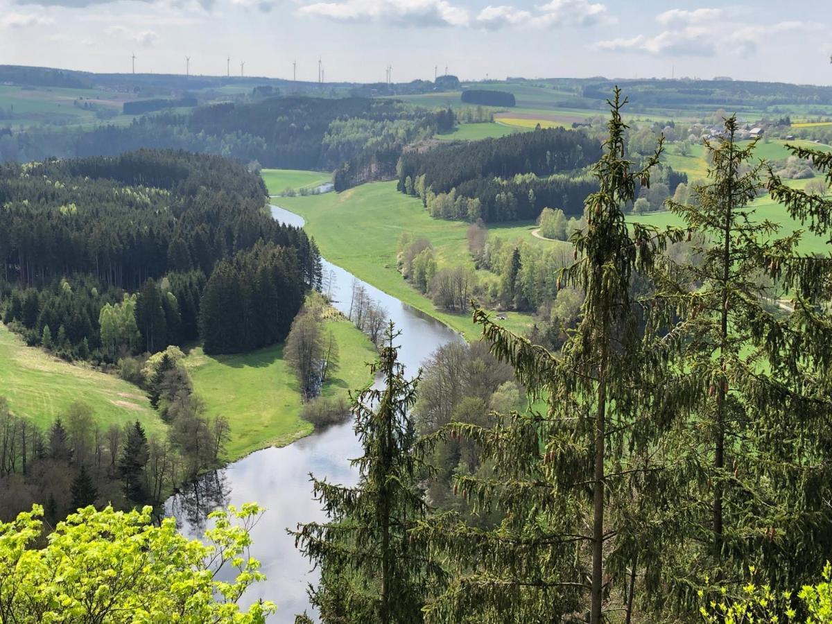 Chalet-Ferienwohnung Giebeltraum, 115 Qm, Wellness/Fitness/Sauna - Bergroedelhof Feilitzsch Eksteriør bilde